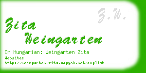 zita weingarten business card